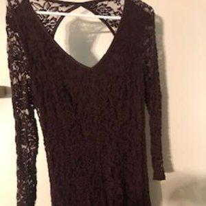 Maroon lace dress